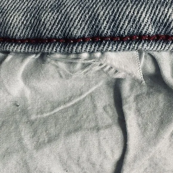 Wallflower Jeans Fearless Curvy Super High Rise Crop 10 (30x25) Blue Distressed - Picture 5 of 10